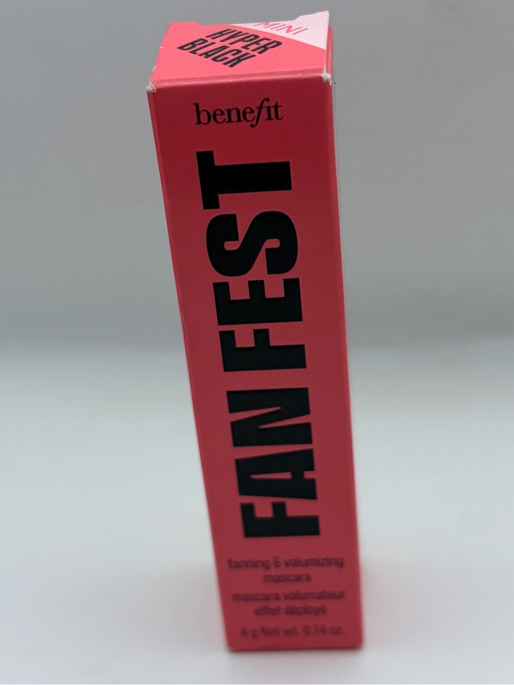 BENEFITS FAN FEST FANNING & VOLUMIZING MASCARA MINI HYPER BLACK NEW 0.14oz